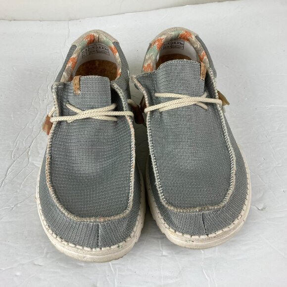 Hey Dude Mens Sz 8 Wally Eco Gray Slip On Comfort Stretch Loafer Shoe - Picture 2 of 8